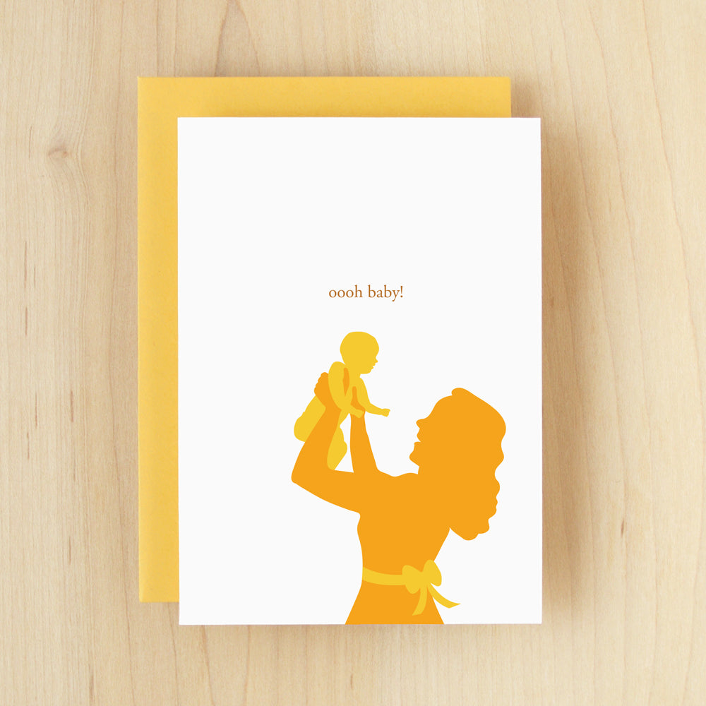 "Oooh Baby!" Silhouette Baby Greeting Card #102