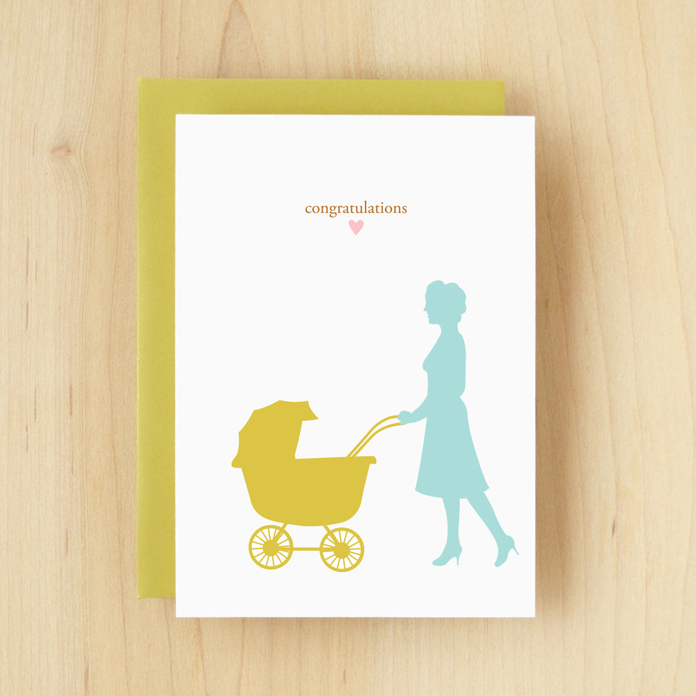 "Congratulations" Silhouette Carriage Greeting Card #103