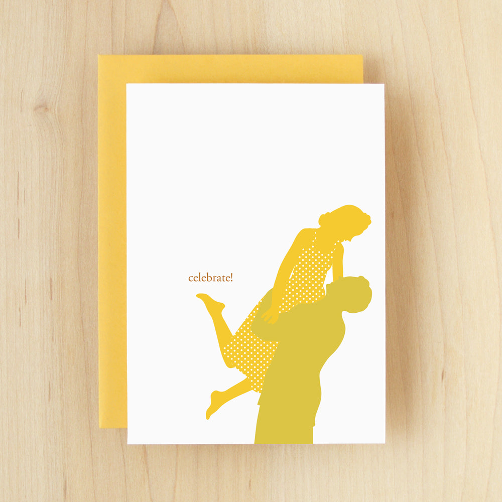 "Celebrate!" Silhouette Lift Greeting Card #117