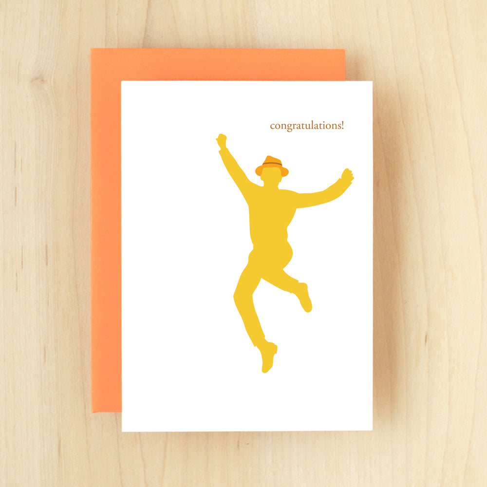 "Congratulations!" Silhouette Congrats Boy Greeting Card #122