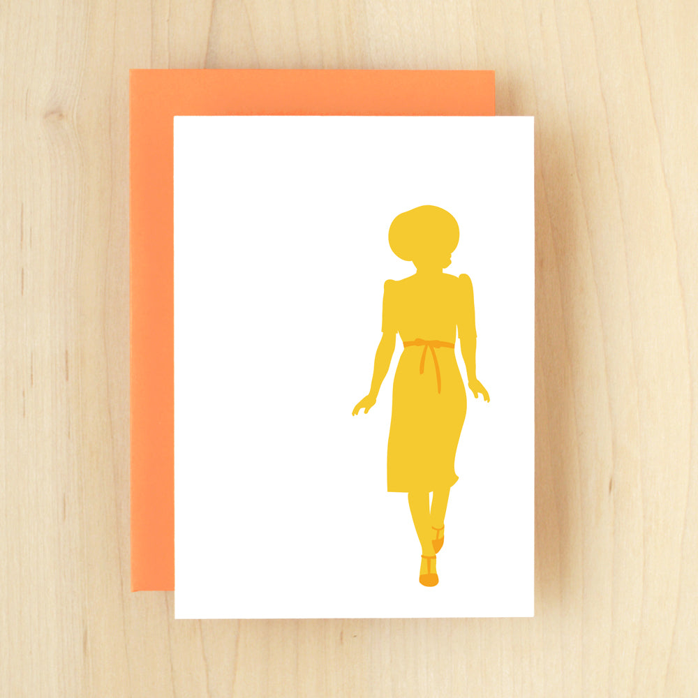 BLANK Silhouette Stroll Greeting Card #125
