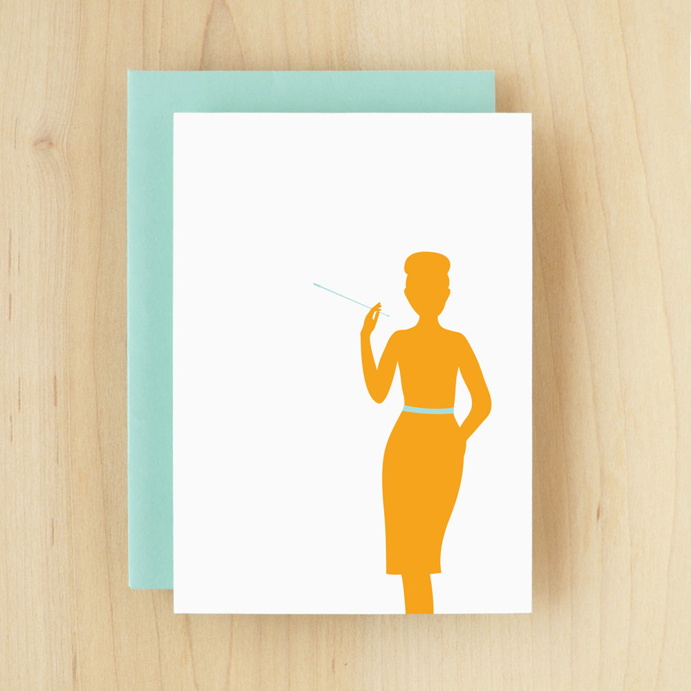 BLANK Silhouette Audrey Greeting Card #126