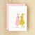 BLANK Silhouette Chat Greeting Card #127
