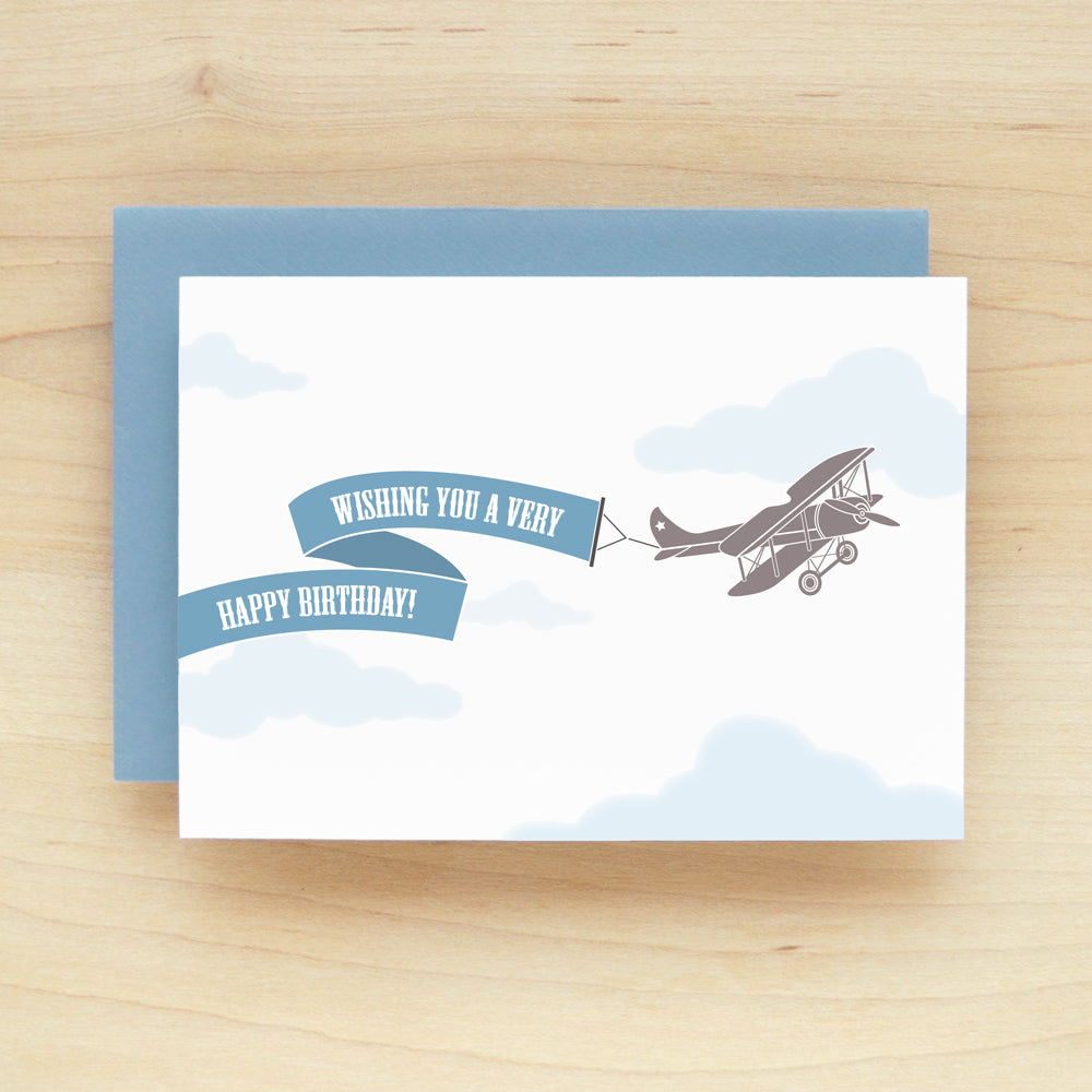 "Wishing You A Very Happy Birthday" Birthday Flight Greeting Card #166