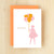 "Happy Birthday!" Girl Balloons Greeting Card #169