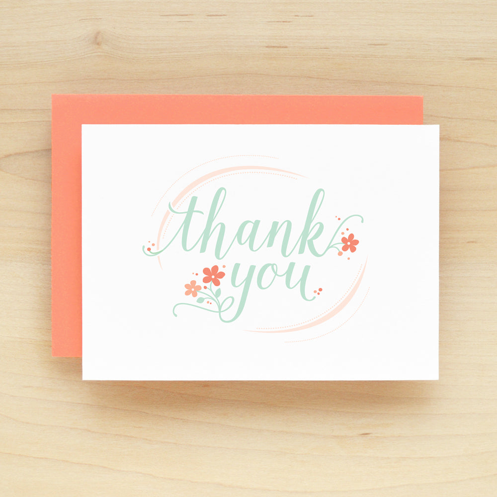 "Thank You" Poppy Thank You Greeting Card #215
