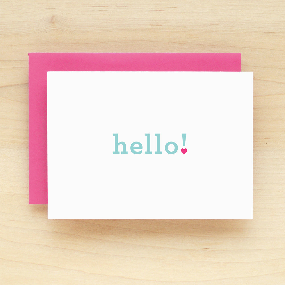 "Hello!" Hello Heart Greeting Card #216