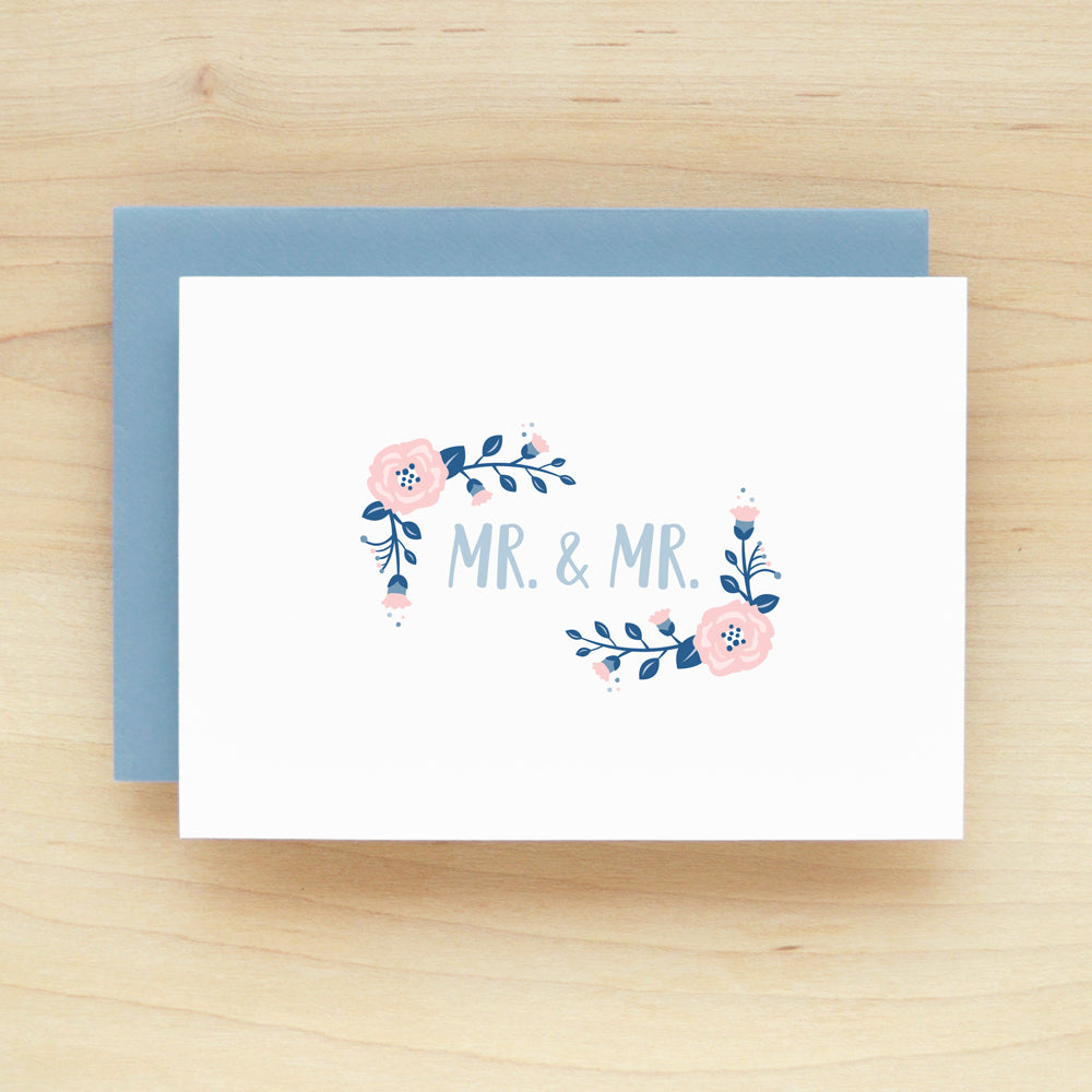 "Mr. & Mr." Posie Greeting Card #218