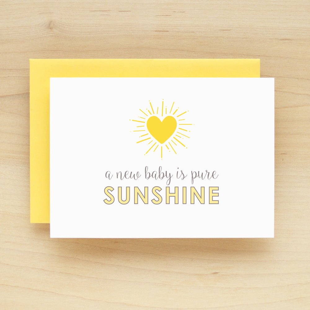 "A New Baby Is Pure Sunshine" Sunrise Greeting Card #235