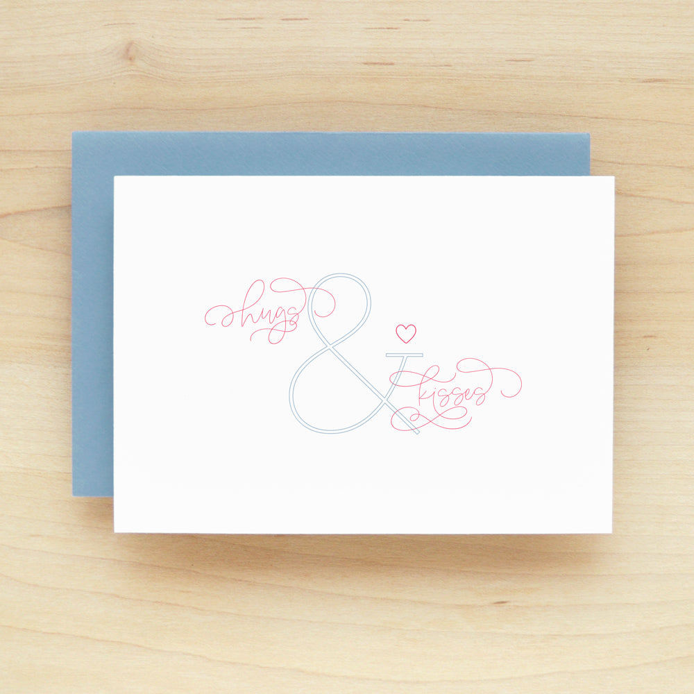 Ampersand Hugs and Kisses Greeting Card
