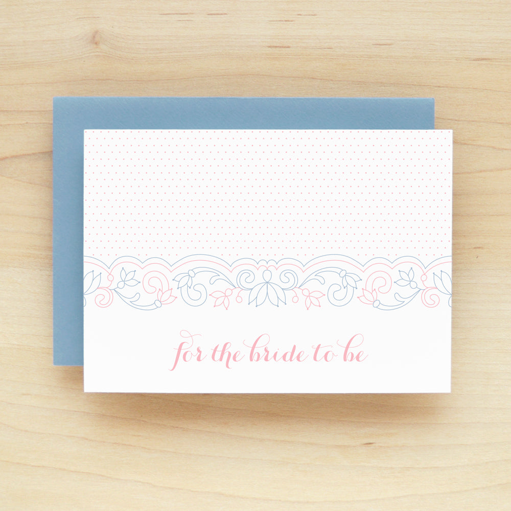 "For The Bride To Be" Lace Greeting Card #238